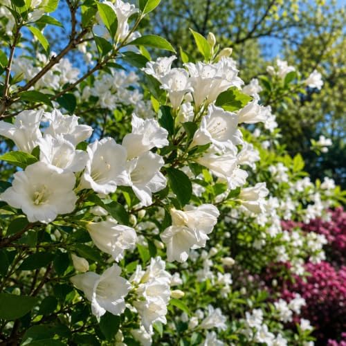 White Weigela Live Plant, 4" Pot, Vigorous Flowering Shrub for Pollinator Gardens and Yards - Image 5