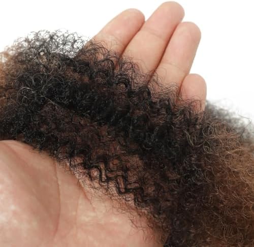 12 Inch Pre-Separated Springy Afro Twist Hair 3 Packs Black Pre-Fluffy Natural Brown Blonde Marley Crochet Hair Suitable for Black Women (1B/30/27, 12 Inch (Pack of 3)) - Image 3