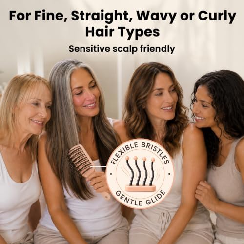 Herstyler Vented Hair Brush - Soft Bristle Detangler for Faster Blow Drying - Image 4