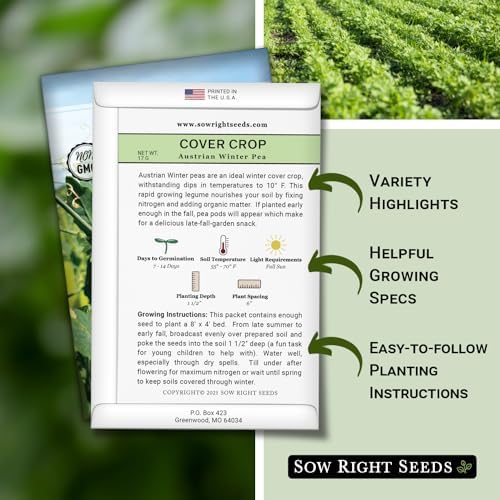 Sow Right Seeds - Austrian Winter Pea Seed for Planting Cover Crops - Image 2