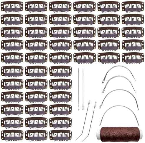 MUIIGOOD 50Pcs 32mm Hairpieces Snap Clips U Shape Wig Clips by MUIIGOOD