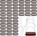 MUIIGOOD 50Pcs 32mm Hairpieces Snap Clips U Shape Wig Clips by MUIIGOOD