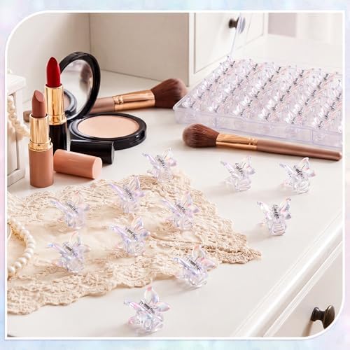 SUMAJU 80Pcs 0.6In Mini Butterfly Hair Claw Clips for Women Girls Barrettes - Image 4