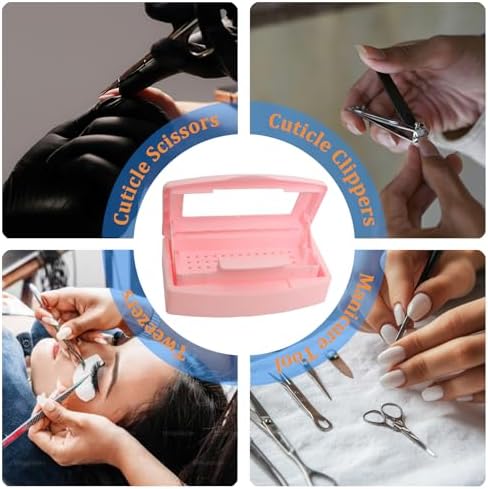 Nail Tool Sterilizer Box, Plastic Sterilization Tray for Tweezer, Eyelash Extensions, Hair Salon, Nail Implement for Esthetician - Image 5