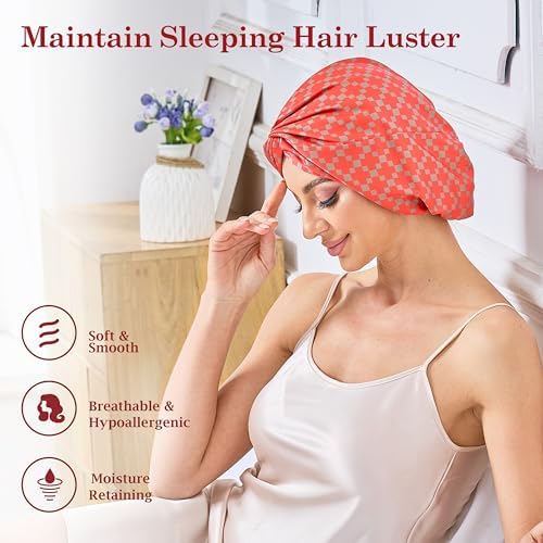 Adjustable Silk Bonnet Satin Curly Hair Wrap for Sleeping Women Anti-Frizz - Image 4