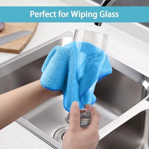 HOMEXCEL 100PK Microfiber Cleaning Cloth, Cleaning Rag for Home, 11.5x11.5 - Image 6
