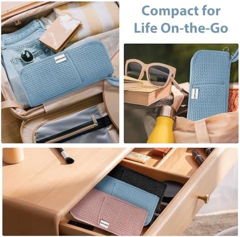 2 Pack Heat Resistant Hair Tool Travel Bag 2 in 1 Heat Proof Mat - Image 7
