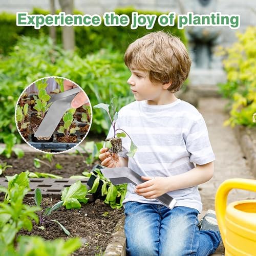 2 Pcs Seedling Transplant Tongs- 8.7 Inch Stainless Steel Gardening Plants Transplant Tongs- Seedling Remove Transplant Pliers for Reducing Root Damage - Image 6