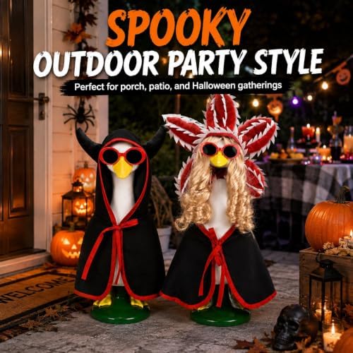 Halloween Porch Goose Outfit, 4-Piece Spooky Monster Costume Outfit - Image 5