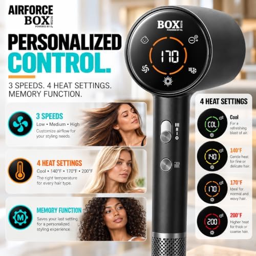 HeatSyncFusion Ionic Hair Dryer – Hair Blow Dryer with Fast-Drying Power – Includes Diffuser & Concentrator – Lightweight Ergonomic Design – Professional Styling Tools & Appliances - Image 5