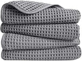 POLYTE 430 GSM Poly Blend Microfiber Quick Dry Waffle Hand Towel, 16x30 in by Polyte
