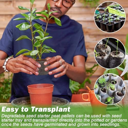 ZeeDix Peat Pellets for Seed Starting, 50 Pcs 36mm Seed Starter Soil Pods - Image 5