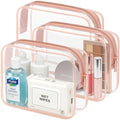 PACKISM TSA Approved Toiletry Bag - Clear Makeup Bag for Travel, Rose Pink by Packism