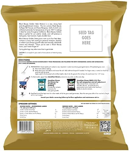 Jonathan Green Black Beauty Golden State California Grass Seed - 7 lb - Image 2