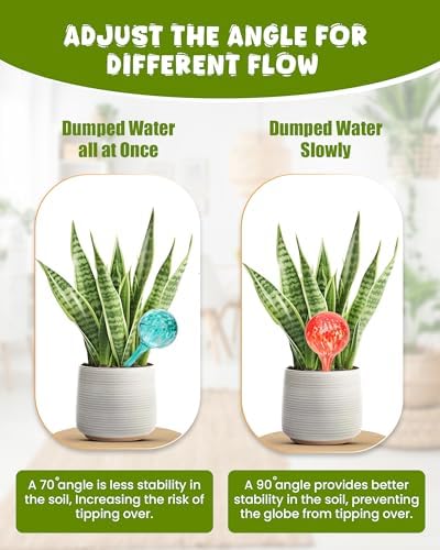 Iridescent Self Watering Globes, Glass Rainbow Plant Watering Globes, Self Watering Planter Insert, Automatic Plant Waterer Indoor (Small-4 Pcs Multi-Color) - Image 4