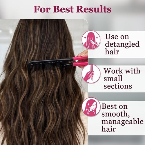 HerStyler Hair Straightening Comb for Flat Iron - Easy Styling & Parting - Image 5