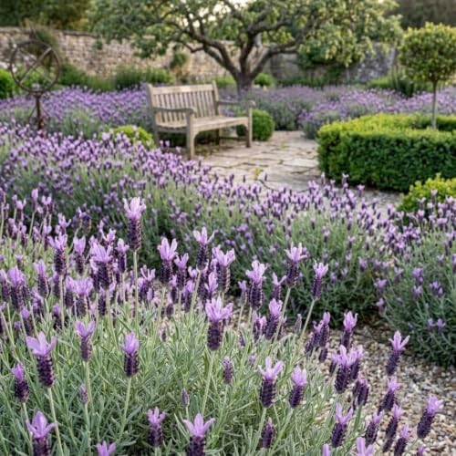 Set 2 Godwins Creek Lavender Live Plants, Fragrant Flowering Herb Plants, 4-7 Inches Tall, Ideal for Garden Borders, Pollinator Gardens - Image 3