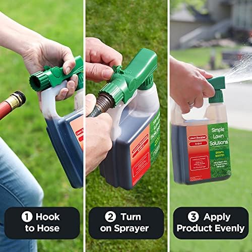 Extreme Grass Growth Lawn Booster- Liquid Spray Concentrated Starter Fertilizer with Humic Acid- Any Grass Type- Simple Lawn Solutions (32 oz. w/Sprayer) - Image 6