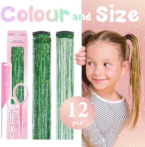 Hair Tinsel Clip in Green Fairy Hair Tinsel Kit - Image 3