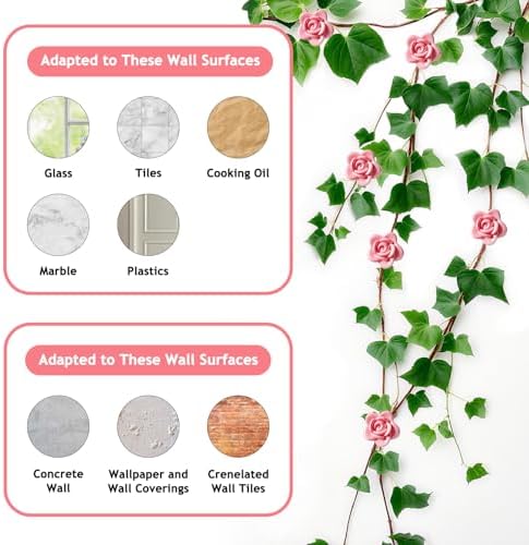 50 Pack Plant Vine Wall Clips – Decorative Flower Clips for Climbing Plants, Indoor & Outdoor Garden Vine Holders, Pink, Tool-Free Use, ABS Plastic - Image 7