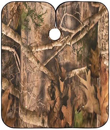 Blueangle Woodland Camouflage Barber Cape for Men Hair Cutting - Waterproof Salon Hairdressing Cape, 65" x 55" by Blueangle