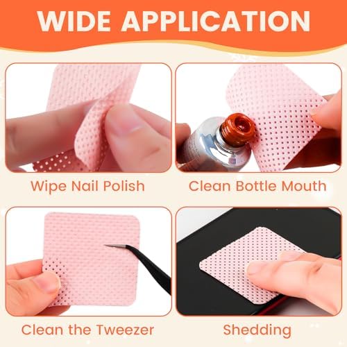 400PCS Lint Free Nail Wipes with Dispenser for Acetone, Alcohol - Image 5