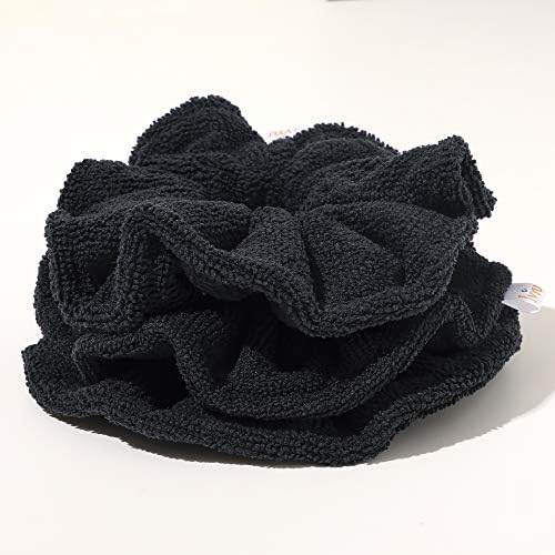 Ivyu Microfiber Hair Drying Scrunchies Towel Fiber Large Big Scrunchie for Curl Hair for Shower Wet Anti Frizz Hair Products Absorbent Fast Terry Cloth Sleep Scrunchy - Image 6