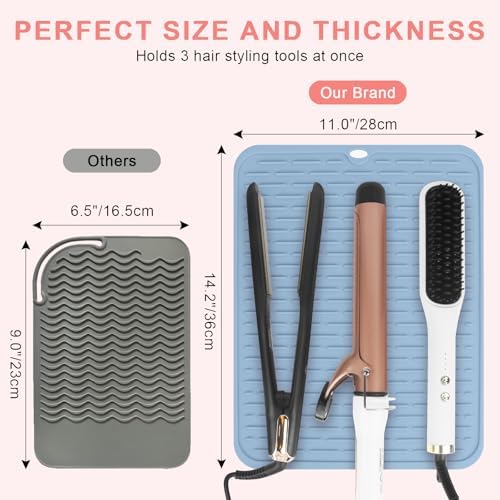 AMIJEAL Oversize Silicone Heat Resistant Mat for Hair Tools(14.2" x 11") - Image 5