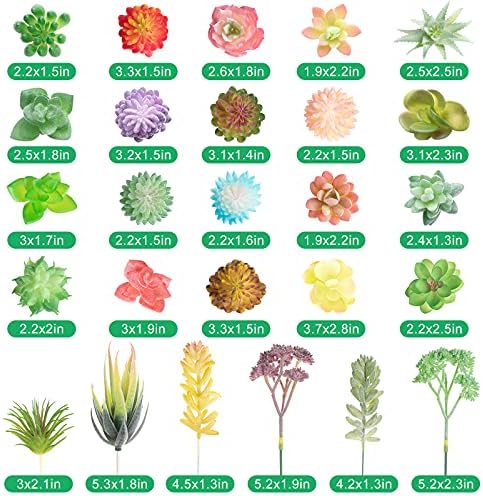 32 Pcs Mini Fake Succulents, Small Artificial Faux Succulent Plants Decor - Image 2