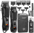 Professional Hair Clippers for Men Rechargeable Cordless Beard Trimmer & Electric Shaver, Hair Cutting Kit with LCD Display Gift for Dad, Husband, Men by LQT