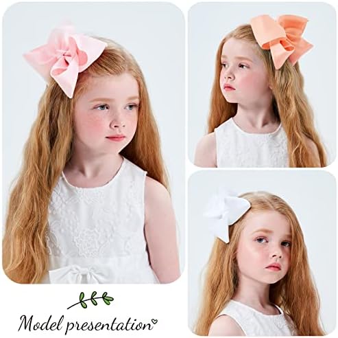30PCS Big 6 Inch Hair Bows for Girls Grosgrain Ribbon Toddler Hair Accessories with Alligator Clips for Toddlers Baby Girls Kids Teens - Image 3