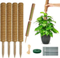 Moss Pole Monstera Plant Support: 4 Pack 16 inch Stackable Coco Coir by YAWAHOME+BUY+NOW