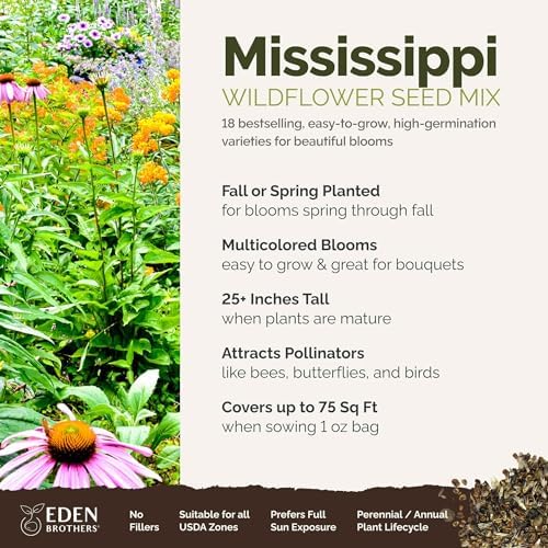 Eden Brothers Mississippi Wildflower Mixed Seeds for Planting, 1 oz - Image 2