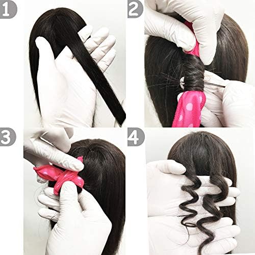 Aimin Soft Satin Sponge Overnight Curlers for Heatless, Long Hair Curls (20 pcs, pink) - Image 5