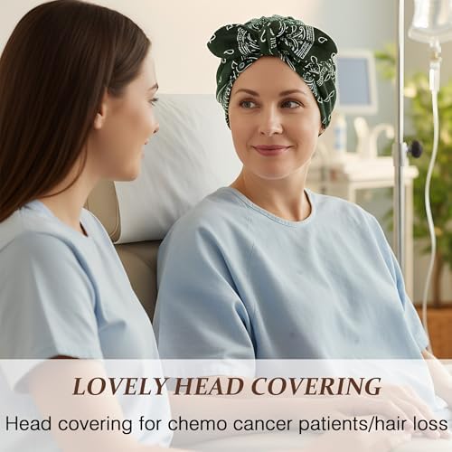Ababalaya Satin Lined Beanies for Women Chemo Headwear Sleep Cap - Image 5