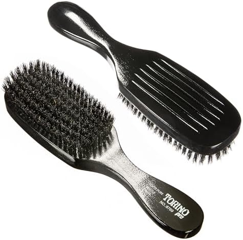 Torino Pro Wave Brush #8769-7 Row Soft bristles -100% Pure Boar Bristles - Great Workhorse for laying down your 360 Waves - Image 2
