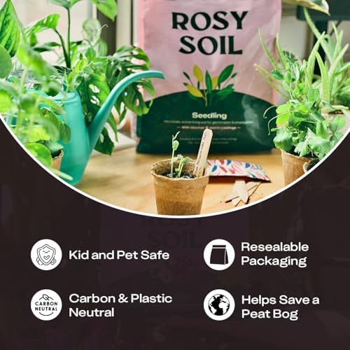 Rosy Soil Seedling Seed Starter Soil Mix, Organic, Peat-Free, 4 Quarts - Image 7