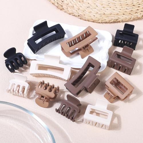 SMKSL 12 Pcs Hair Claw Clips for Women & Girls 3 Styles Hair Accessories - Image 3