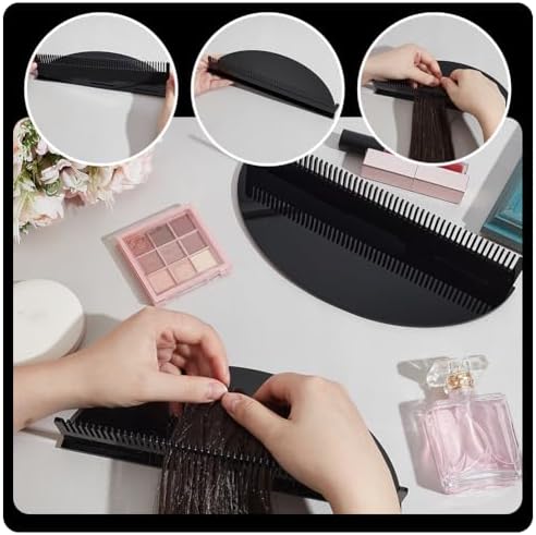 NBEADS 2 Sets Hair Extension Holder, Acrylic Hair Extensions Stand Organizer Hair Hanger Tool for Washing, Coloring, Styling, Blow-Drying of Weft, Clip-In, Black, 9.8x3.5x2 Inch - Image 3