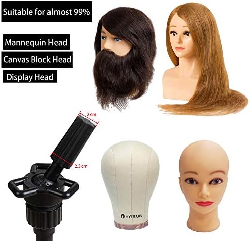 HYOUJIN Wig Stand Adjustable Tripod Stand for Hairdressing Training,Making - Image 2