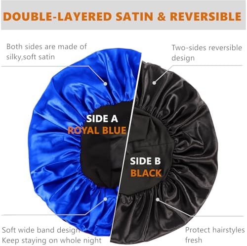 Bonnet for Men Satin Hair Bonnet for Sleeping Women Silk Hair Sleep Cap - Image 2