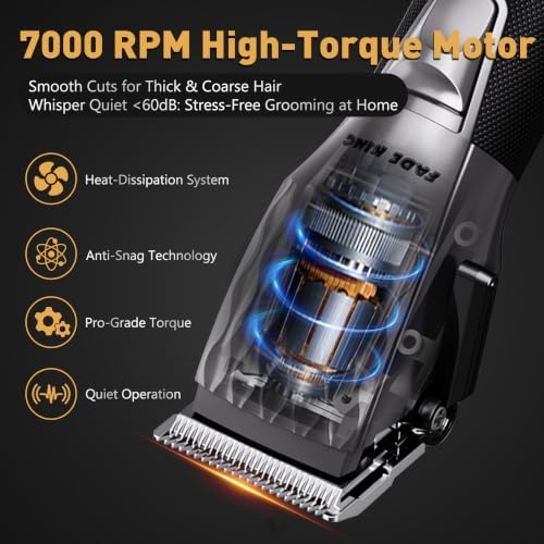 FADEKING® Hair Clippers for Men, Cordless Barber Clipper & Trimmer Kit - Image 2