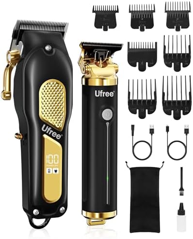 Ufree Cordless Hair Clippers for Men, Barber Clippers and Trimmers Set by Ufree