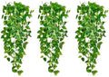 Fake Hanging Plants Vines(3pcs)for Room Decor, Artificial Ivy Greenery Garlands for Home Bedroom Living Aesthetic Kitchen Office Wall Patio Bookshelf,Indoor,Outdoor Farmhouse Decorations(No Basket) by Unknown
