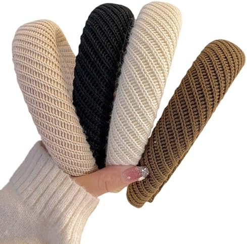 Headbands for Women, Wide Knitted Hairbands Non Slip Women Headband 4pcs by DOXISHRUKY