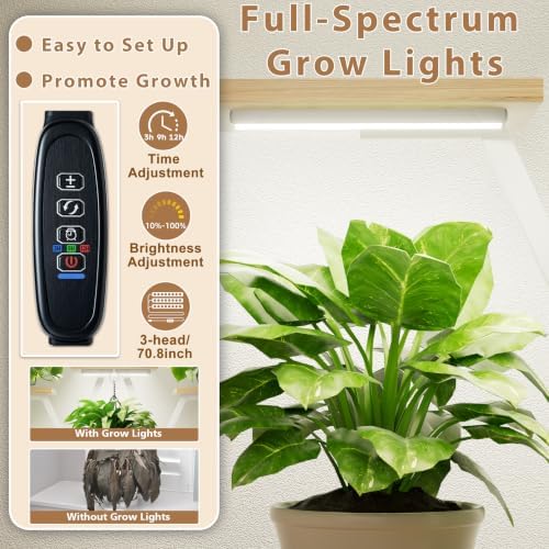 JUSTOGO Plant Stand Indoor with Grow Lights - 9 Tiered Tall Plant Shelf - Image 3