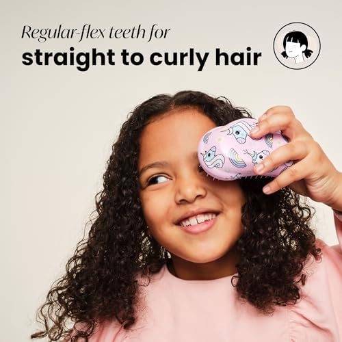 Tangle Teezer Original Detangler Mini Hair Brush for Kids, Unicorn Magic - Image 4