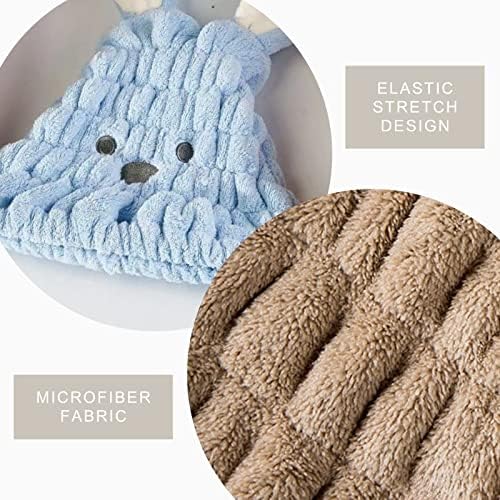 Hair Towel Wrap for Kids, Bunny Toddler Dry Head Cap Absorbent Quick - Image 6