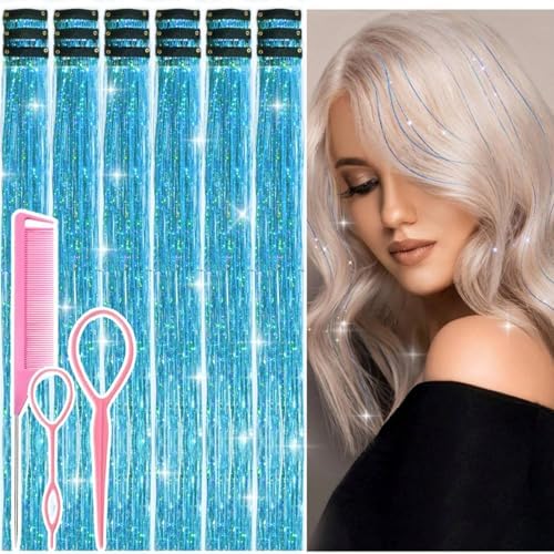 Hair Tinsel Clip in Lake Blue Fairy Hair Tinsel Kit by Rootoofocusesonthesecretstoenhancingwomensbeauty