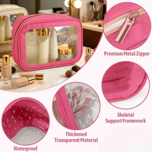 YOPCDJ 5PCS Diaper Bag Organizer Pouch, Clear TPU Waterproof Organizer Zipper Bags, Cosmetic Bag Set, TSA Approved Toiletry Bags, Travel Organizer Bag for Kids and Women - Image 5